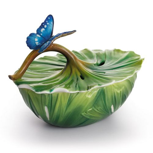 Franz Porcelain Rain Forest Little Dwellers Butterfly Ornamental