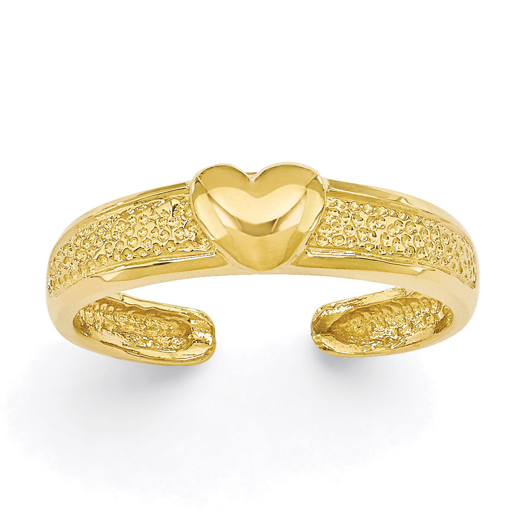 Heart Toe Ring 14k Gold HomeBello
