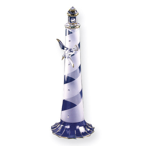 Lighthouse with Seagull Glass Figurine HomeBello