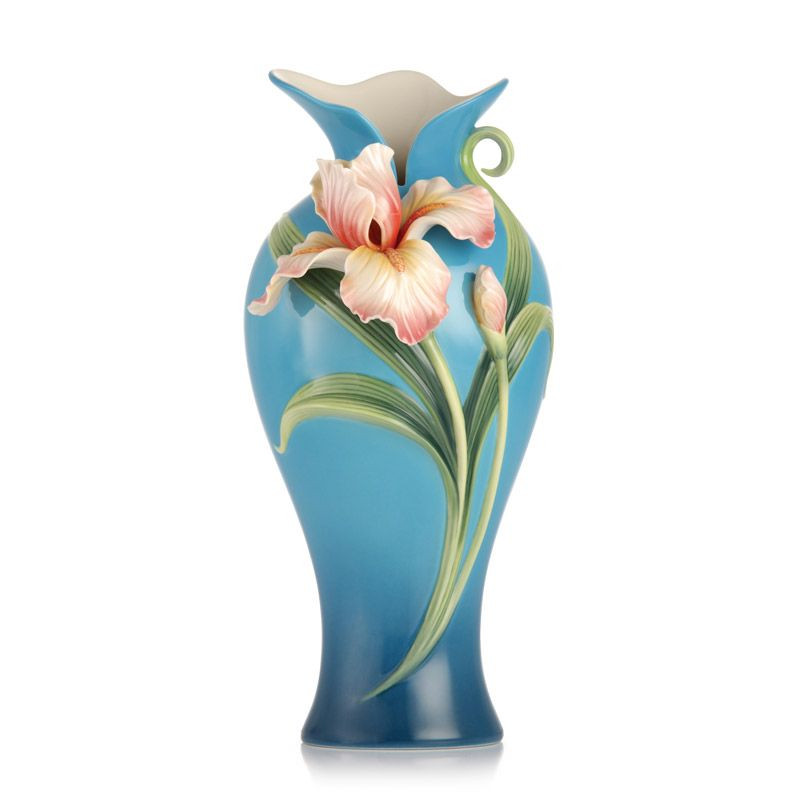 Franz Porcelain Sweet Victory Iris Vase FZ03224 UPC 817714012904