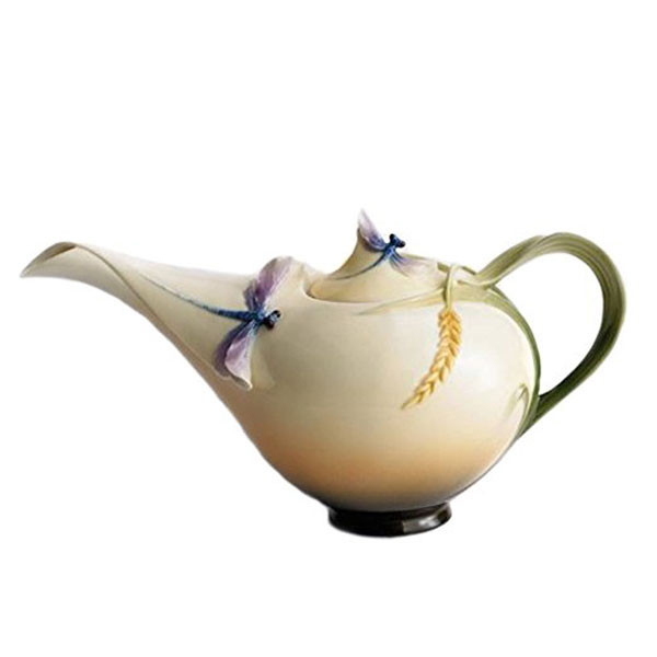 Franz Porcelain Dragonfly Teapot, MPN FZ00117, UPC 837009000805 Tea