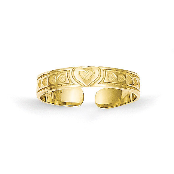 Heart Toe Ring 10k Gold HomeBello