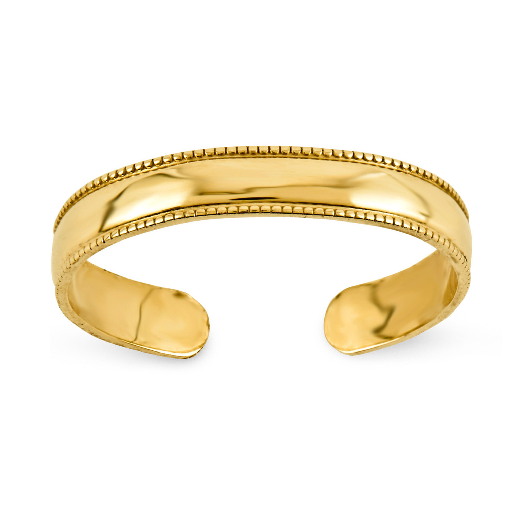 Mill Grain Adjustable Toe Ring 14k Gold HomeBello