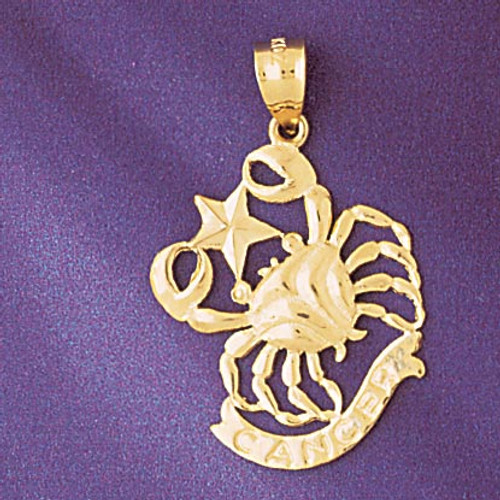 Cancer Crab Zodiac Pendant Necklace Charm Bracelet in Gold or Silver 9479