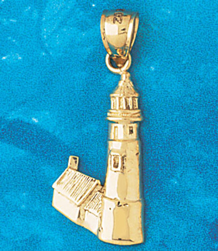 Lighthouse Heceta Head Oregan Pendant Necklace Charm Bracelet in Gold or Silver 1455