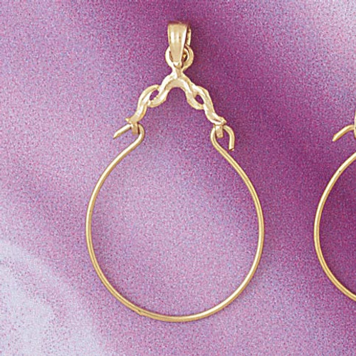 Holder Pendant Necklace Charm Bracelet in Gold or Silver 4290