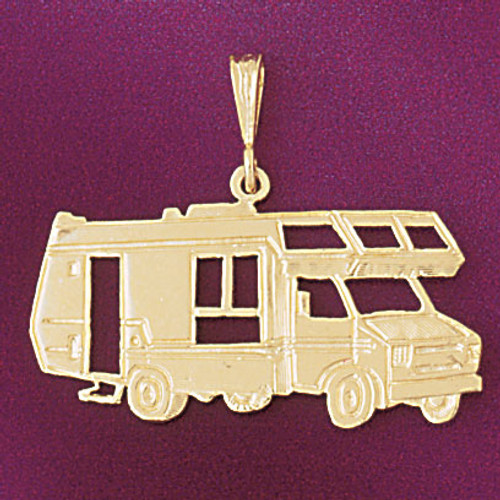 Caravan Rv Pendant Necklace Charm Bracelet in Gold or Silver 4358