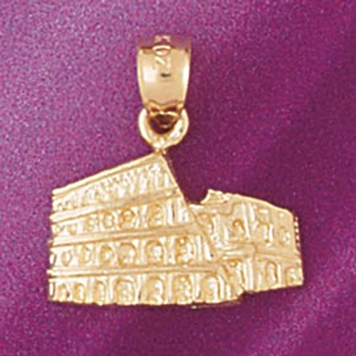 Colosseum In Rome Pendant Necklace Charm Bracelet in Gold or Silver 4932