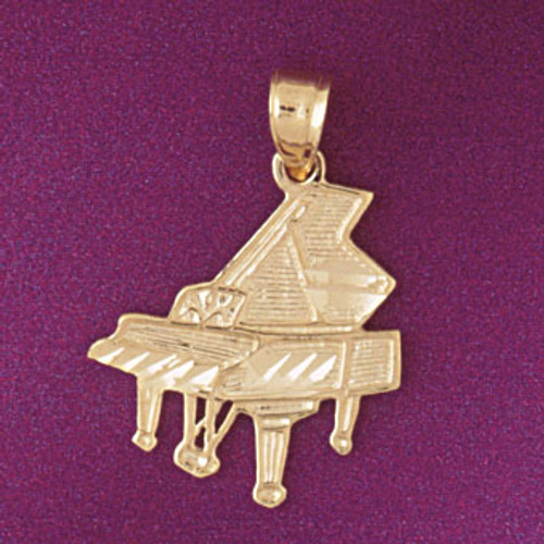 Piano Pendant Necklace Charm Bracelet in Gold or Silver 6194
