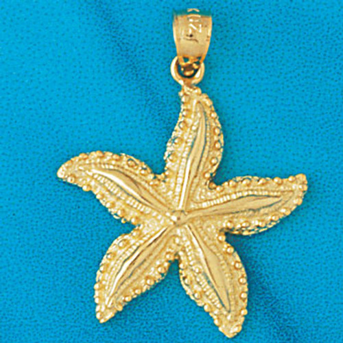 Starfish Pendant Necklace Charm Bracelet in Gold or Silver 114
