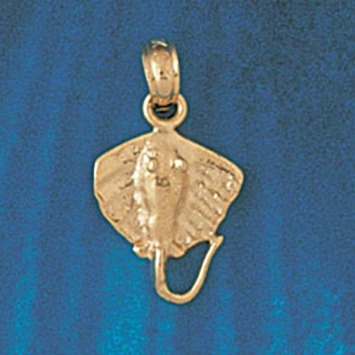 Stingray Fish Pendant Necklace Charm Bracelet in Gold or Silver 1027