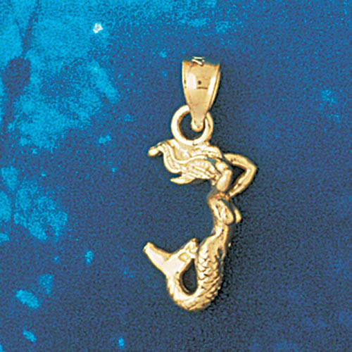 Mermaid Pendant Necklace Charm Bracelet in Gold or Silver 1373
