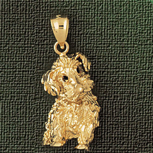Poodle Dog Pendant Necklace Charm Bracelet in Gold or Silver 2180