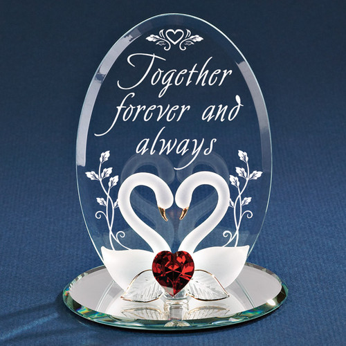 Swans Together Forever Glass Figurine GP6030