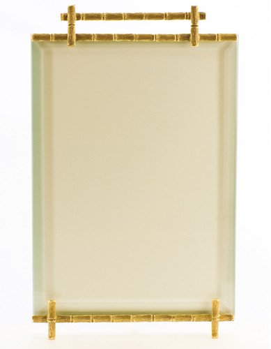 La Paris Bamboo 3.5 x 5 Inch Brass Picture Frame - Vertical