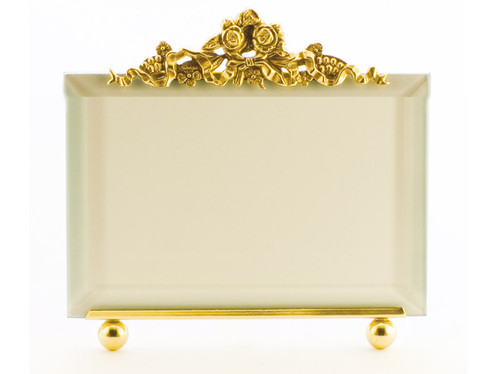 La Paris Forget Me Not 4 x 6 Inch Brass Picture Frame - Horizontal