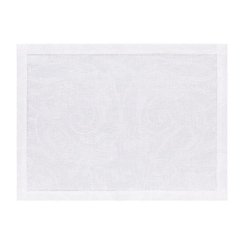 Le Jacquard Francais Tivoli White Placemat 14 x 19 Inch Set of 4