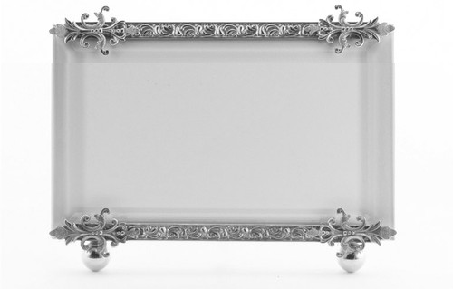 La Paris Romanesque 4 x 6 Inch Silver Plated Picture Frame - Horizontal