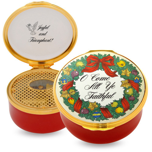 Halcyon Days O Come All Ye Faithfull Musical Enamel Box ENCYF0633MG EAN: 5060171147268