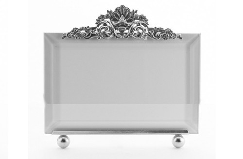 La Paris Venetian 5 x 7 Inch Silver Plated Picture Frame - Horizontal