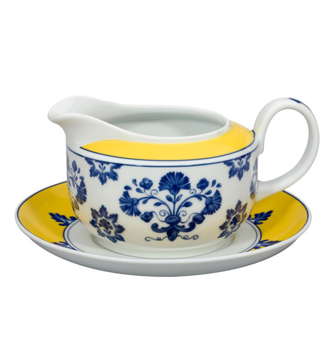 Vista Alegre Castelo Branco Sauceboat & Stand