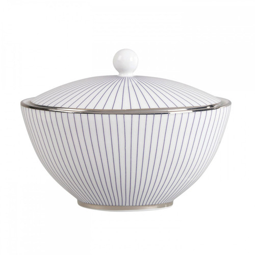 Wedgwood Jasper Conran Blue Pin Stripe Covered Sugar