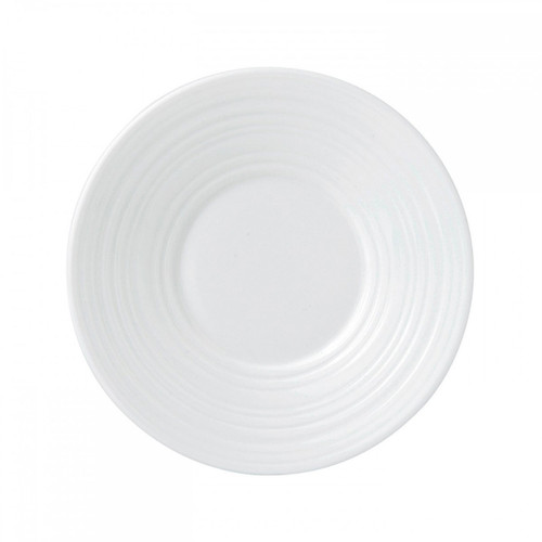 Wedgwood Jasper Conran White Bone China Espresso Saucer Swirl