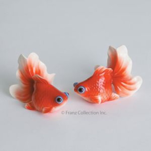Franz Porcelain Goldfish Salt & Pepper Shakers FZ00669