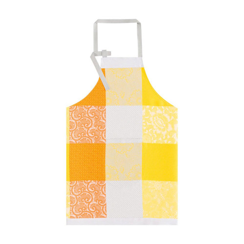 Le Jacquard Francais Apron Fleurs De Kyoto Sun 36 x 38 Pure Cotton