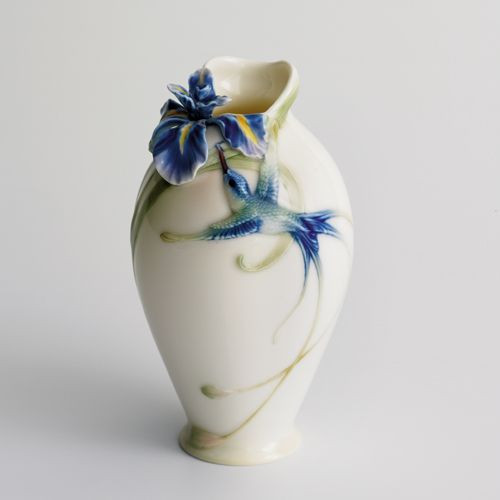 Franz Porcelain Long Tail Hummingbird Small Vase FZ00246