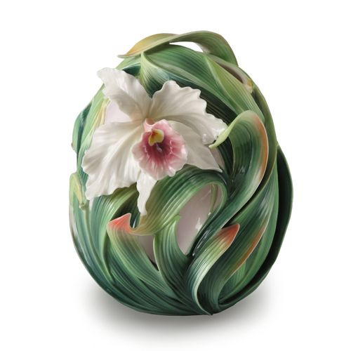Franz Porcelain Orchid Flower Mid Size Vase FZ01997