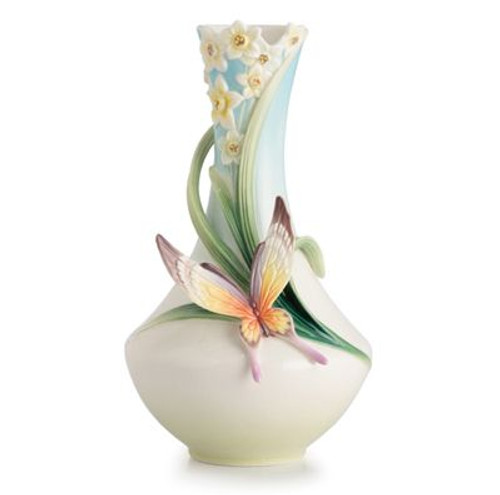 Franz Porcelain Papillon Butterfly Small Vase FZ02624
