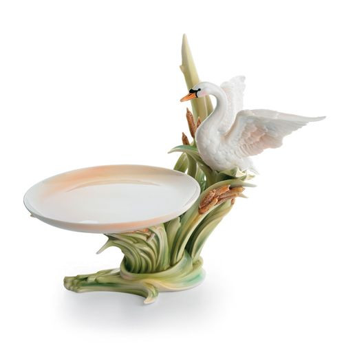 Franz Porcelain Swan Lake Candy Dish FZ01572