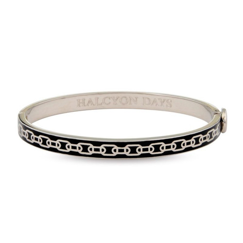 Halcyon Days D.H 6mm Bangle Mini Chain Black Palladiu HBSCH0206P