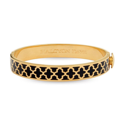 Halcyon Days D.H Bangle 1Cm Agama Black Gold HBAGA0210G