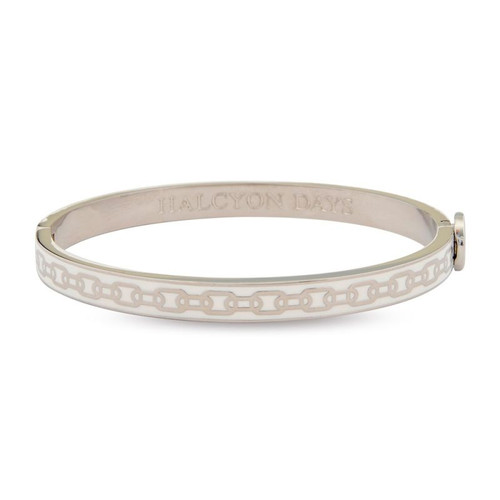 Halcyon Days Dh.6mm Bangle Mini Chain Cream Palladium HBSCH0506P