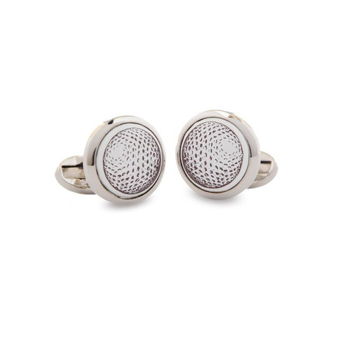 Halcyon Days Golf Ball Circular Cufflink CLGOL03RDP
