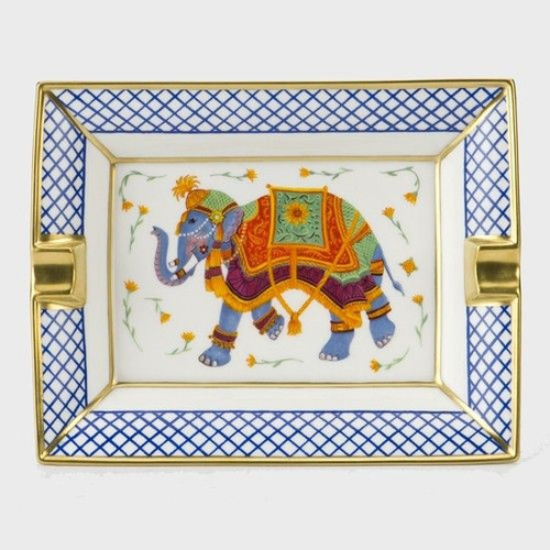 Halcyon Days Indian Elephant Ashtray Trellis BCCIE03ASG EAN: 5060171120711
