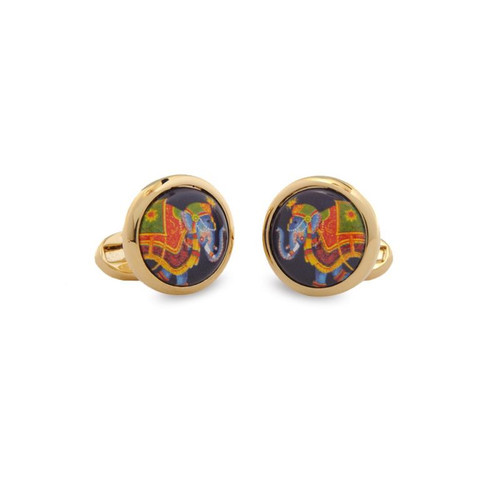 Halcyon Days Indian Elephant Round Cufflinks CLCIE11RDG EAN: 5060171127345