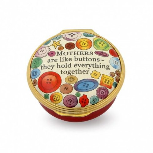 Halcyon Days Mothers Are Like Buttons Enamel Box ENMAB0601G EAN: 5060171146780