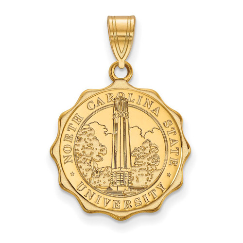 University of North Carolina Large Crest Pendant Goldplated Silver GP058UNC Collegiate _ HomeBello