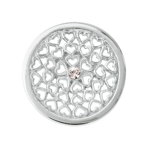 Nikki Lissoni Hearts All Over Silver-Plated 23mm Coin MPN: C1016SS EAN: 8718627460504