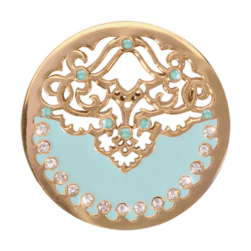 Nikki Lissoni Blue Velvet Gold-Plated 33mm Coin MPN: C1139GM EAN: 8718627462850