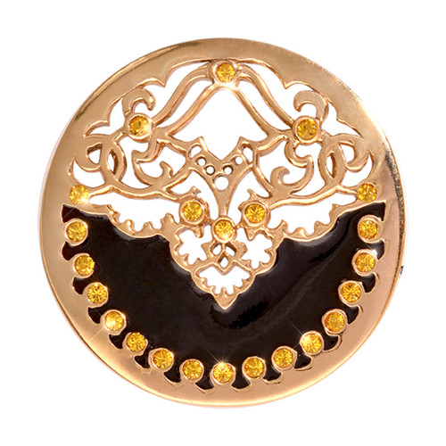 Nikki Lissoni Black Velvet Gold-Plated 33mm Coin MPN: C1159GM EAN: 8718627463147