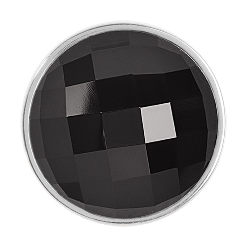 Nikki Lissoni Faceted Black Agate Silver-Plated 33mm Coin MPN: C1198SM EAN: 8718627465547