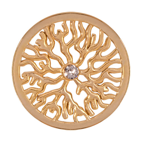 Nikki Lissoni Tree Roots Gold-Plated 33mm Coin MPN: C1203GM EAN: 8718627464625