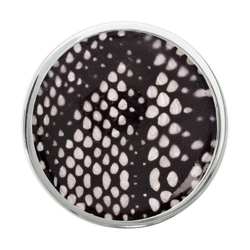 Nikki Lissoni Black/White Snake Print Silver-Plated 33mm Coin MPN: C1218SM EAN: 8718627465486