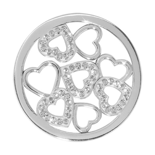 Nikki Lissoni Sparkling Hearts Silver-Plated 33mm Coin MPN: C1236SM EAN: 8718627465769