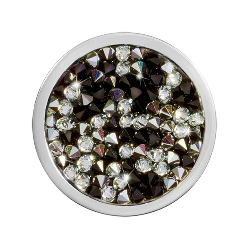 Nikki Lissoni Black White Rock Crystal Silver-Plated 23mm Coin MPN: C1424SS EAN: 8718627469750