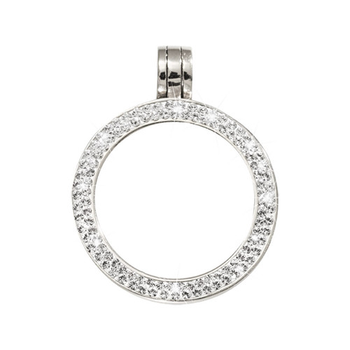 Nikki Lissoni Silver-Plated with Swarovski Stones 25mm Coin Holder MPN: PSW01SS EAN: 8718627468531